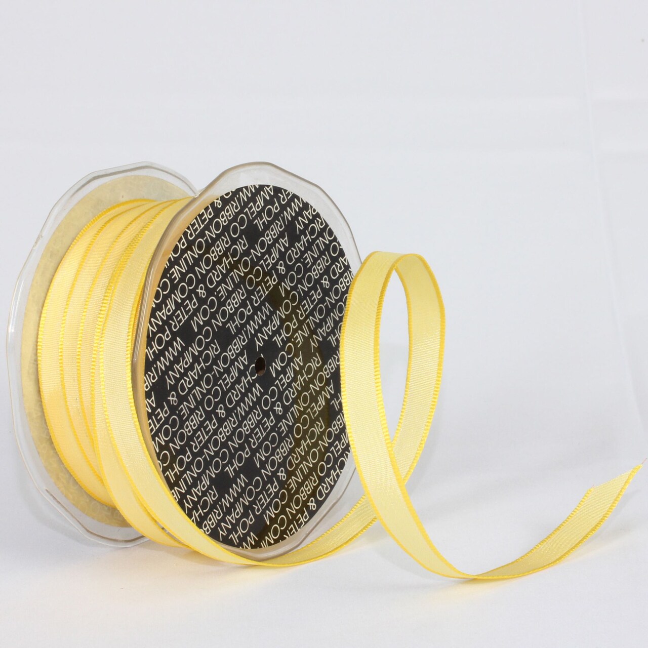 The Ribbon People Lemon Yellow Solid Wired Ribbon 0.25" x 108 Yards